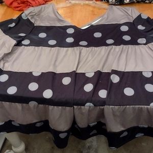 Tan grey and black shirt